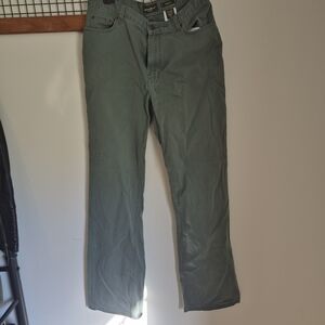 Green Straight-Leg Jeans